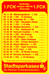 FC Kaiserslautern Borussia Dortmund Programm 1989/90 1 