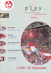 FC Kaiserslautern FC Gütersloh Programm 1996/97 1 